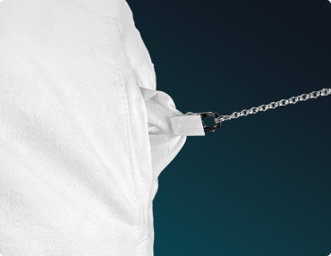 Clip attaches to pocket liner